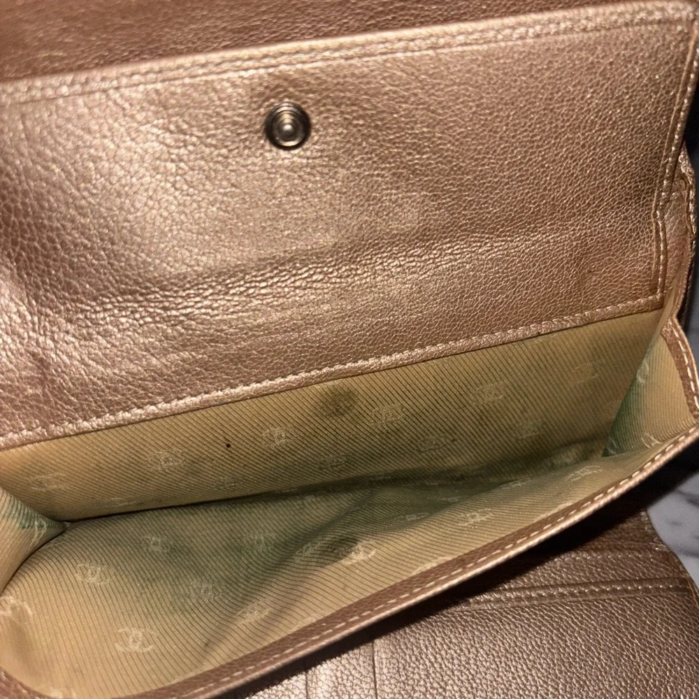 Chanel Metallic Goatskin Large Flap Wallet